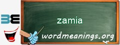 WordMeaning blackboard for zamia